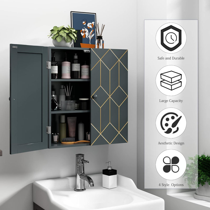 Mercer41 Marras Wall Bathroom Cabinet & Reviews | Wayfair